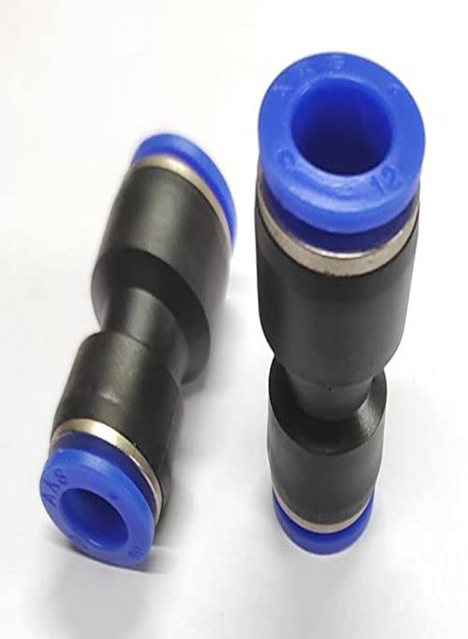CRAFTSFY 10MMX 12MM Pneumatic joint Type Equal Air Line Straight Push Connector Push in Joint Pneumatic Connector Quick Fittings Pneumatic Conector Quick Size 10 X 12 MM jointe (Pack of 2) - Image 2